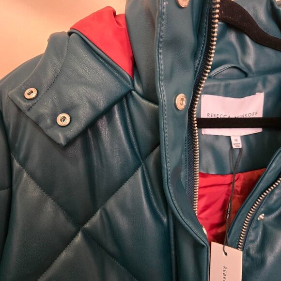 Rebecca Minkoff long hooded puffer coat - Picture 4 of 7